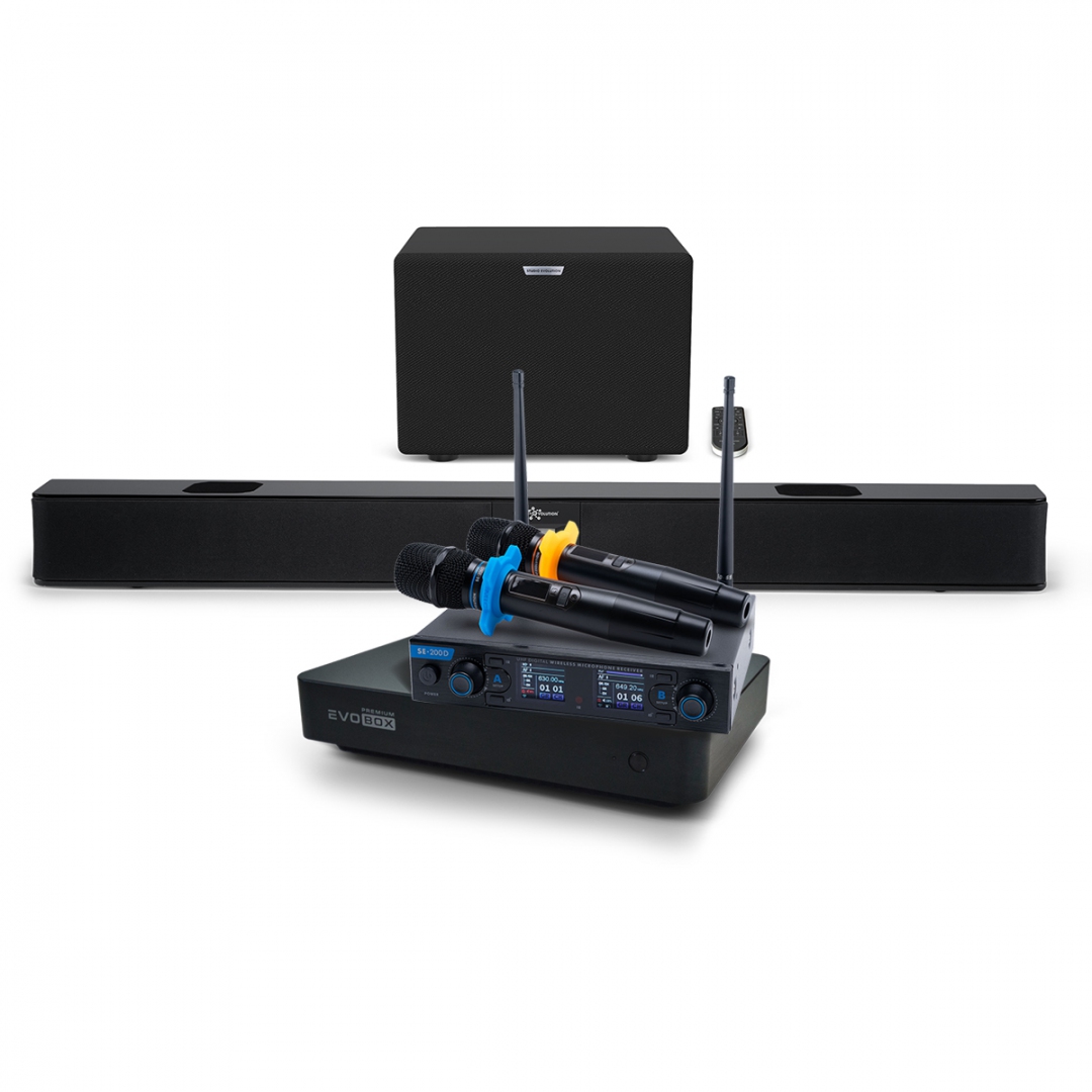 Hi-End караоке-система EVOBOX Premium + EvoSoundBar (саундбар с караоке) в Белогорске