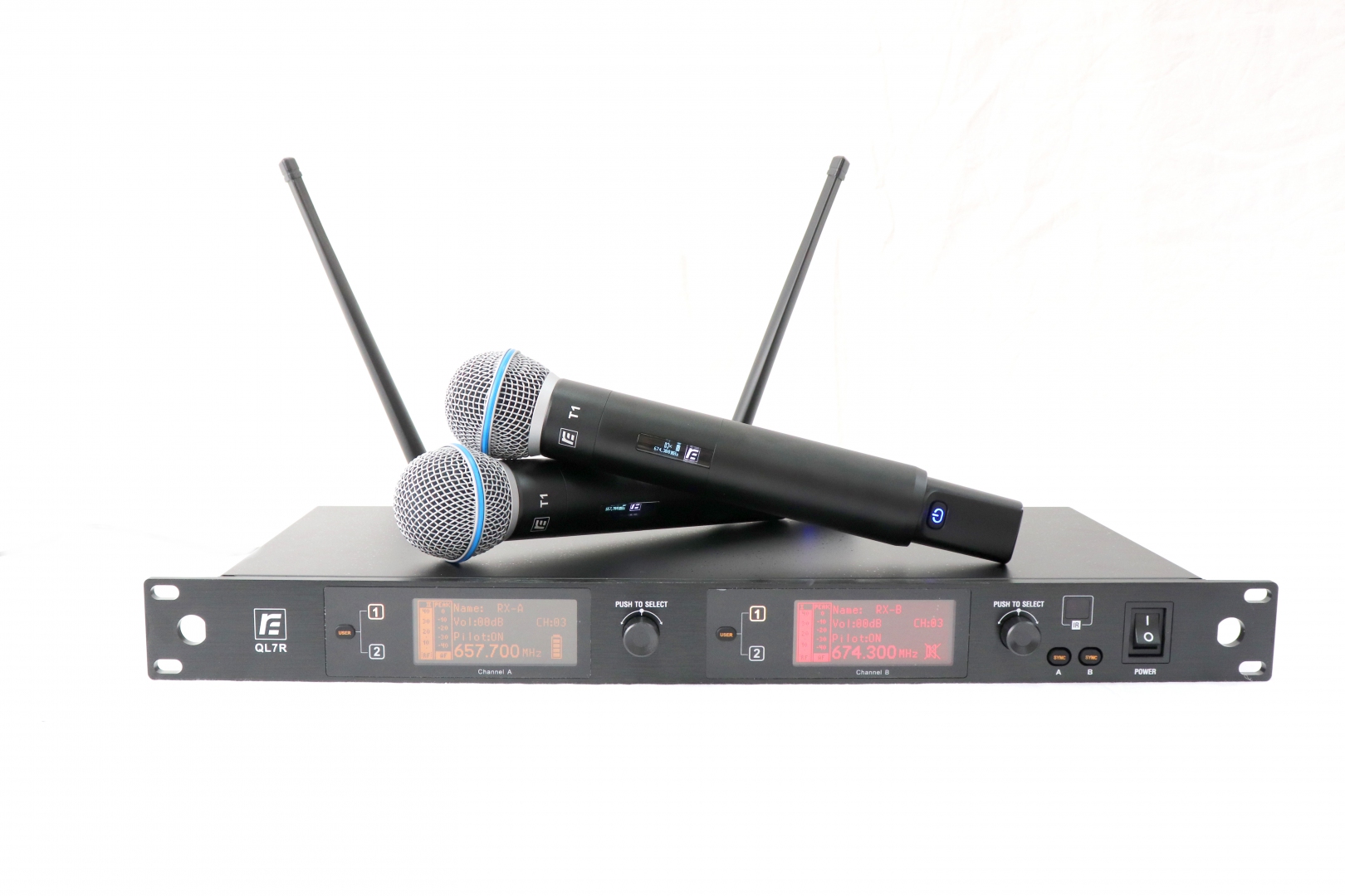 RFIntell QL7R/T1-B 720,500-754,000 МГц 2-канальная радиосистема с 2-мя ручными микрофонами в Белогорске
