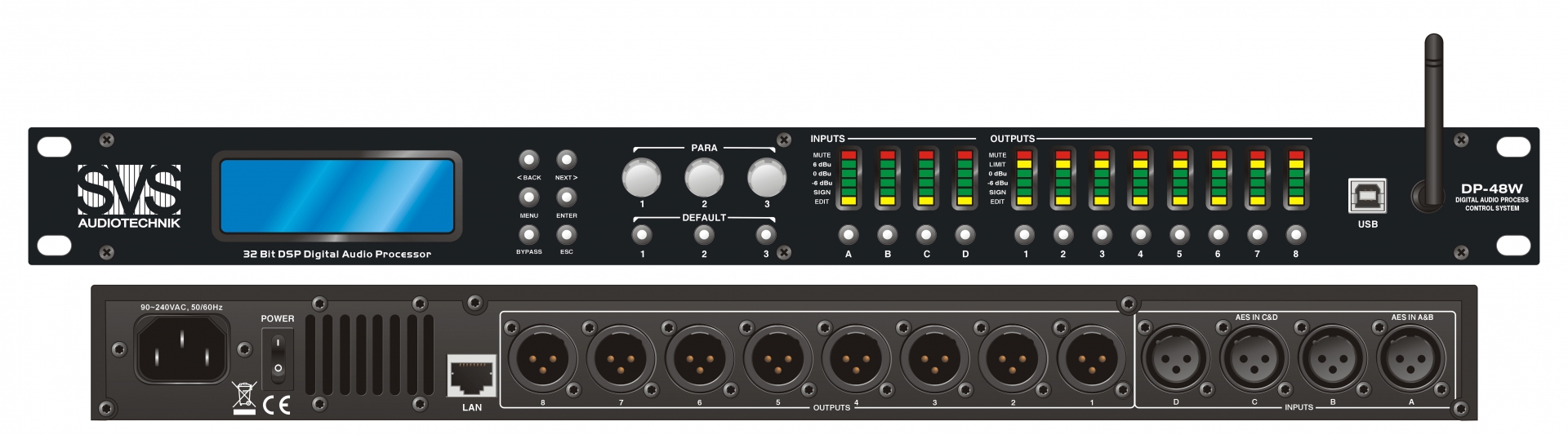 SVS Audiotechnik DP-48W Цифровой процессор: 4 входа 8 выходов в Белогорске
